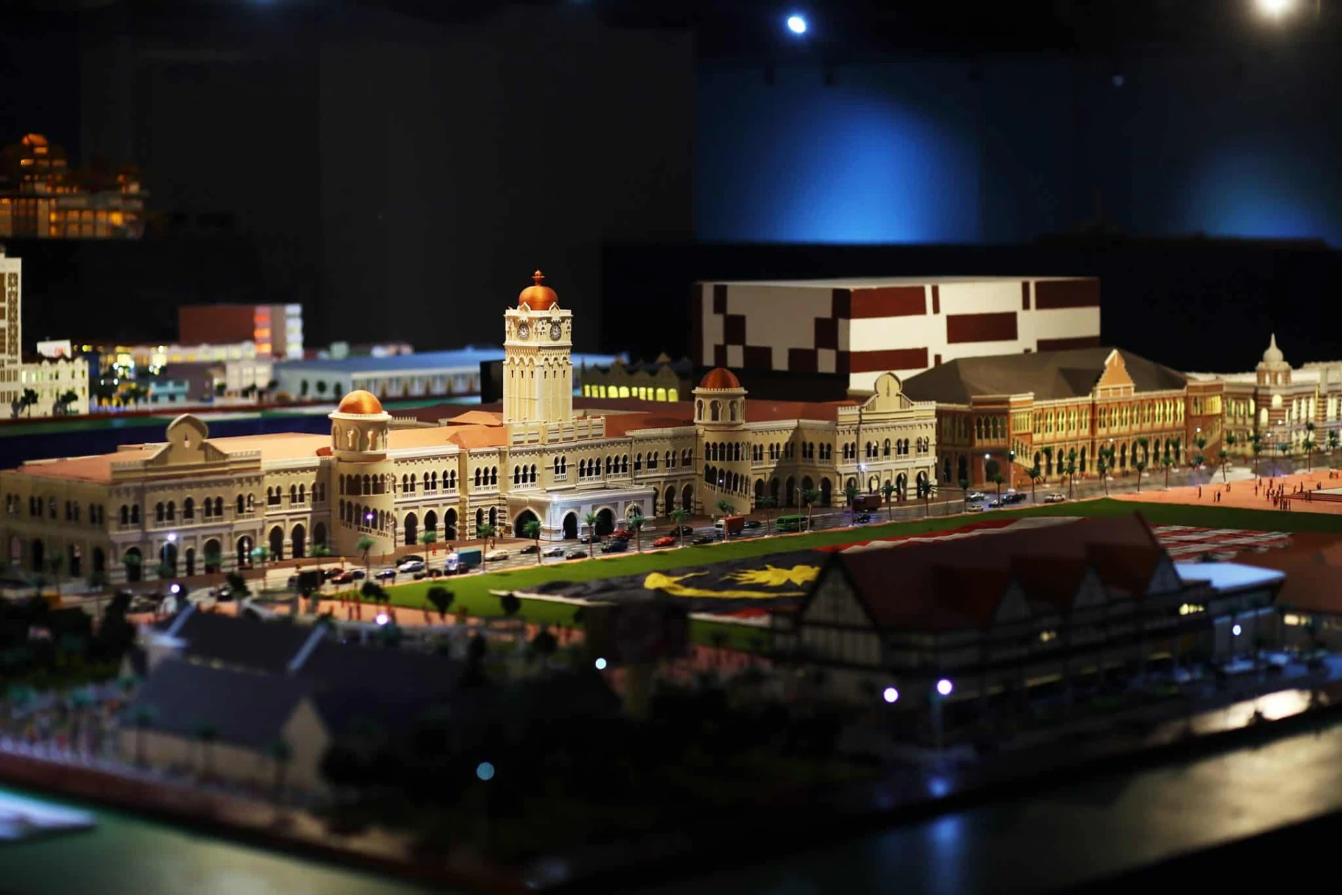 Panoramic miniature of Dataran Merdeka and its historic buildings